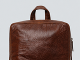 LEATHER BACKPACK WITH DOUBLE COMPARTMENT