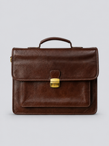 LEATHER BRIEFCASE WITH LOCK