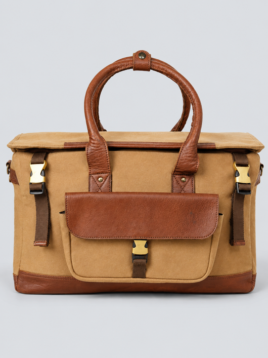 TAN CANVAS DUFFLE
