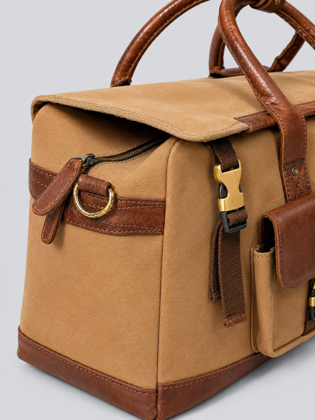 TAN CANVAS DUFFLE