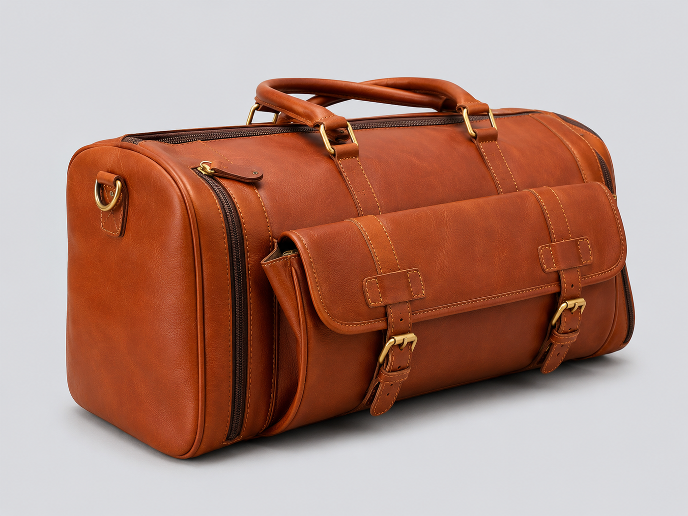 RUGGED LEATHER DUFFLE