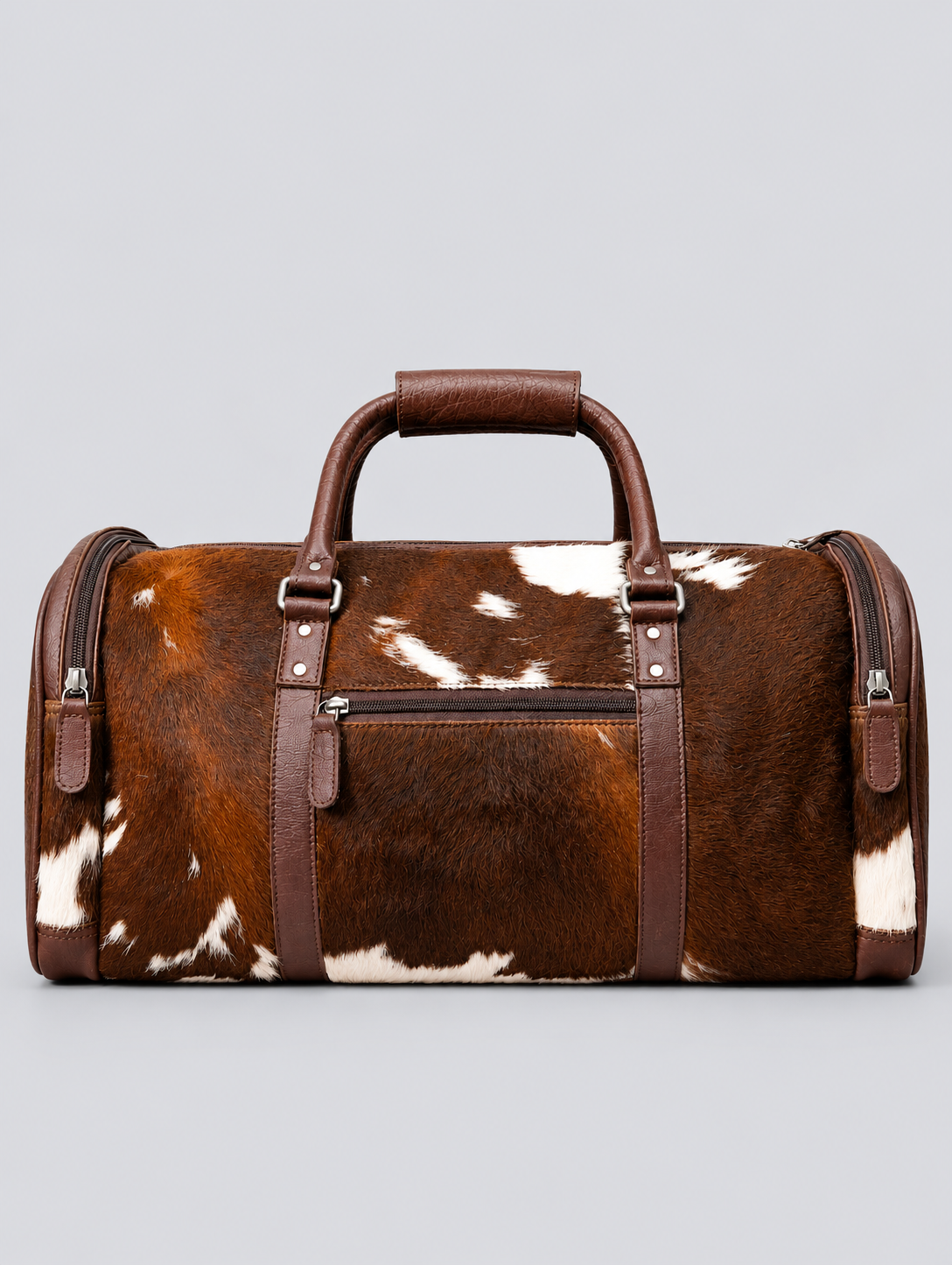 HAIR-ON LEATHER DUFFLE