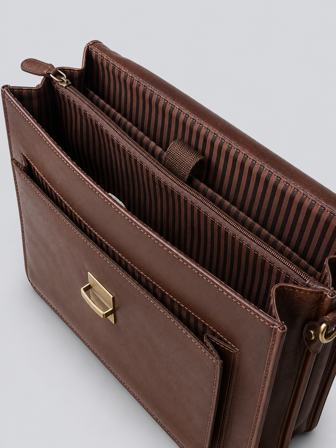 LEATHER BRIEFCASE WITH LOCK