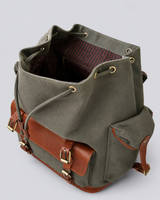 CANVAS + LEATHER RUGGED BACKPACK