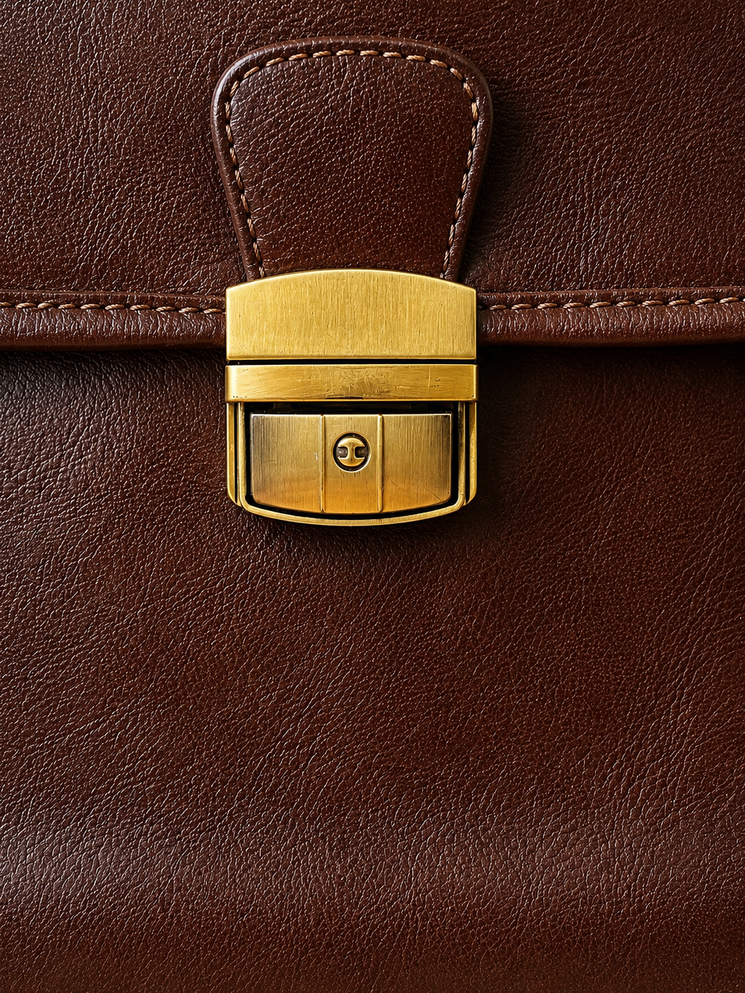 LEATHER BRIEFCASE WITH LOCK