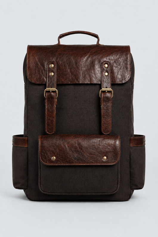 CANVAS + LEATHER BACKPACK