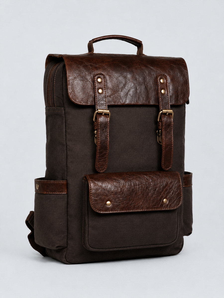 CANVAS + LEATHER BACKPACK