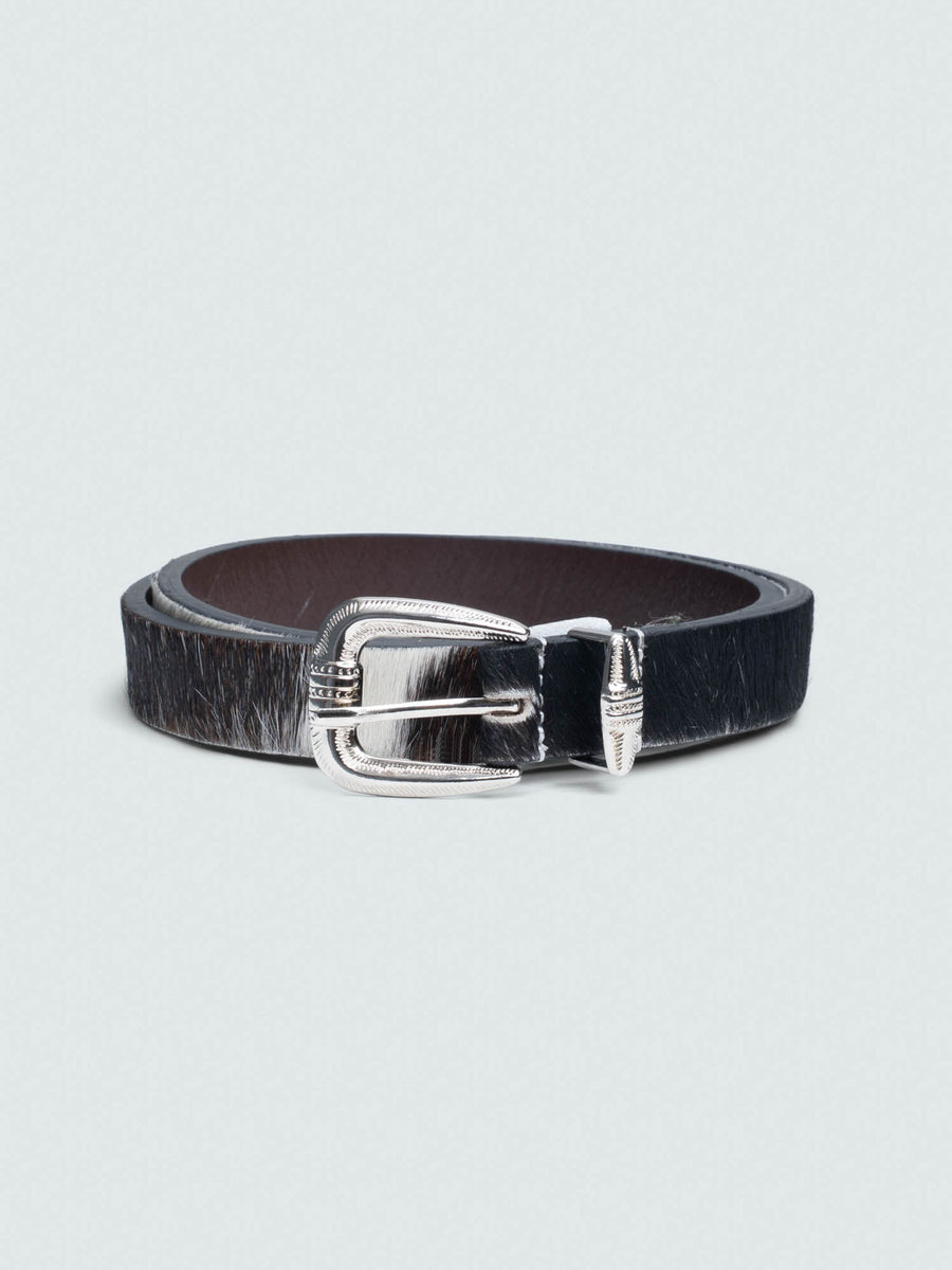 HAIR-ON UNISEX LEATHER BELT