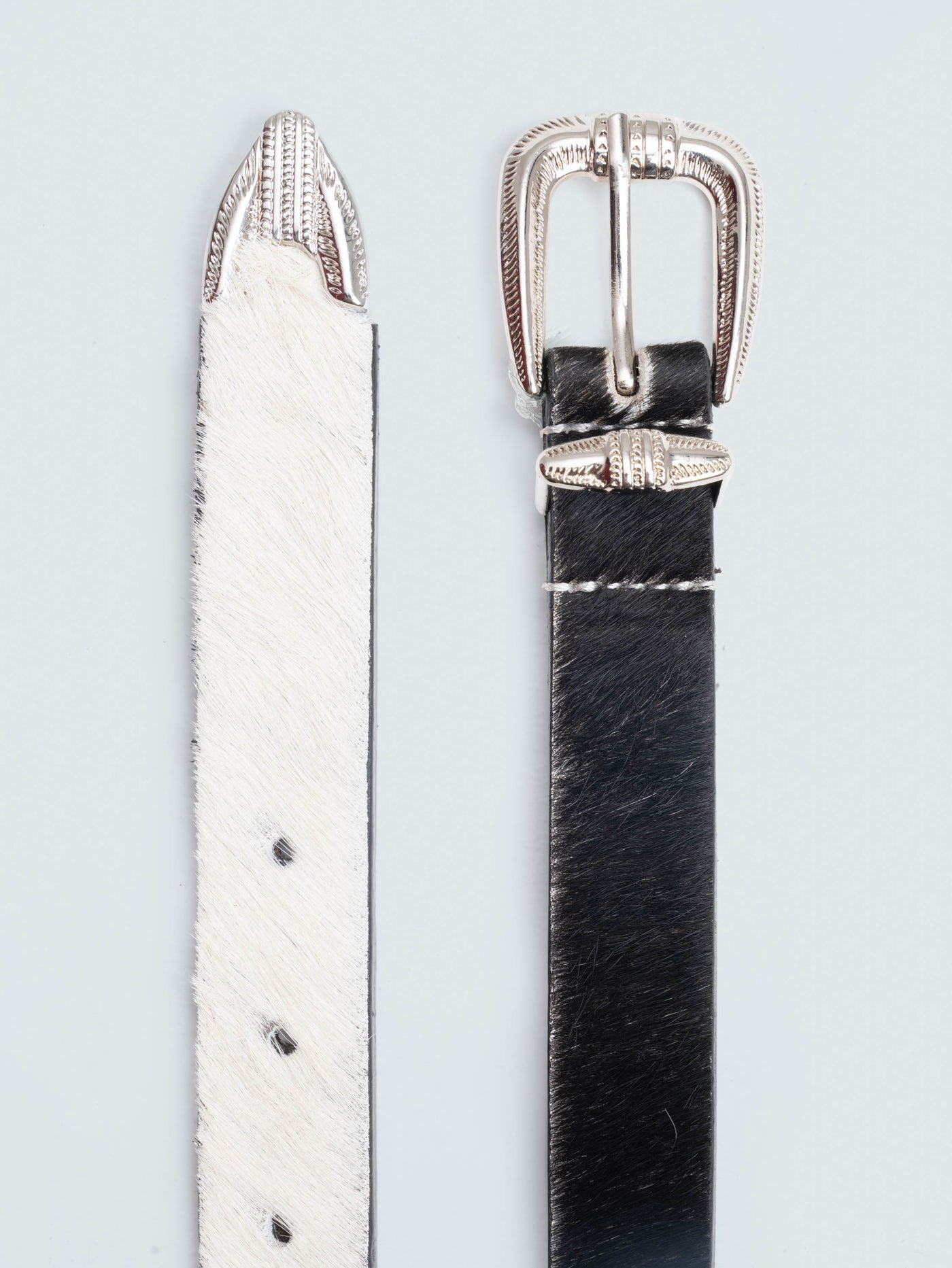 HAIR-ON UNISEX LEATHER BELT