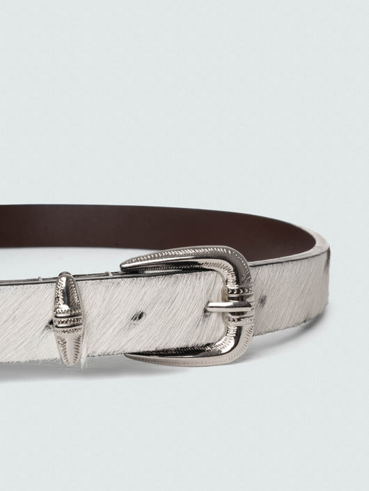 HAIR-ON UNISEX LEATHER BELT