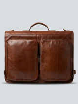 LEATHER TRAVEL GARMENT BAG